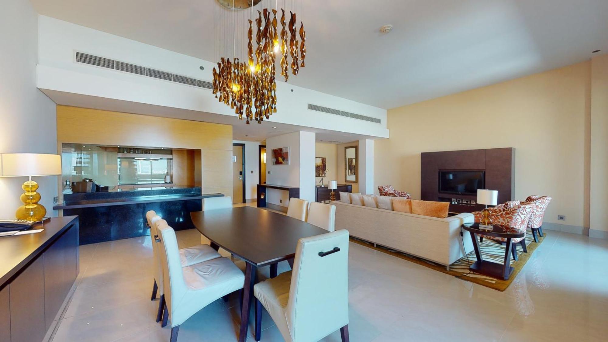 شقق ماريوت الفندقية , الجداف دبي المظهر الخارجي الصورة A 3D model of a living room